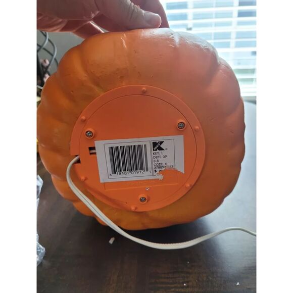 Light Up Kmart Vintage Jack-O-Lantern Hard Foam Material Tested/Works-8"x9" - Picture 7 of 8